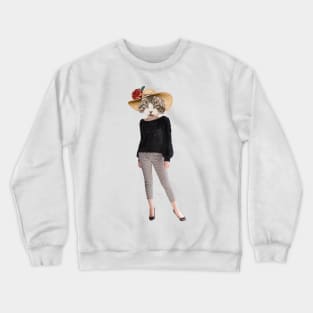 Feminine  cat lady Crewneck Sweatshirt